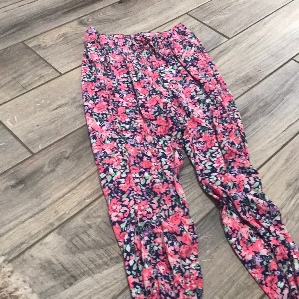 Girls Size L 10-12 floral pants